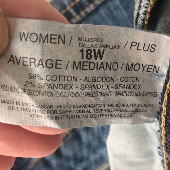 Gloria Vanderbilt Giselle Bootcut Denim Jeans Women's 18W Blue High Rise - Picture 6 of 10